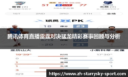腾讯体育直播雷霆对决猛龙精彩赛事回顾与分析